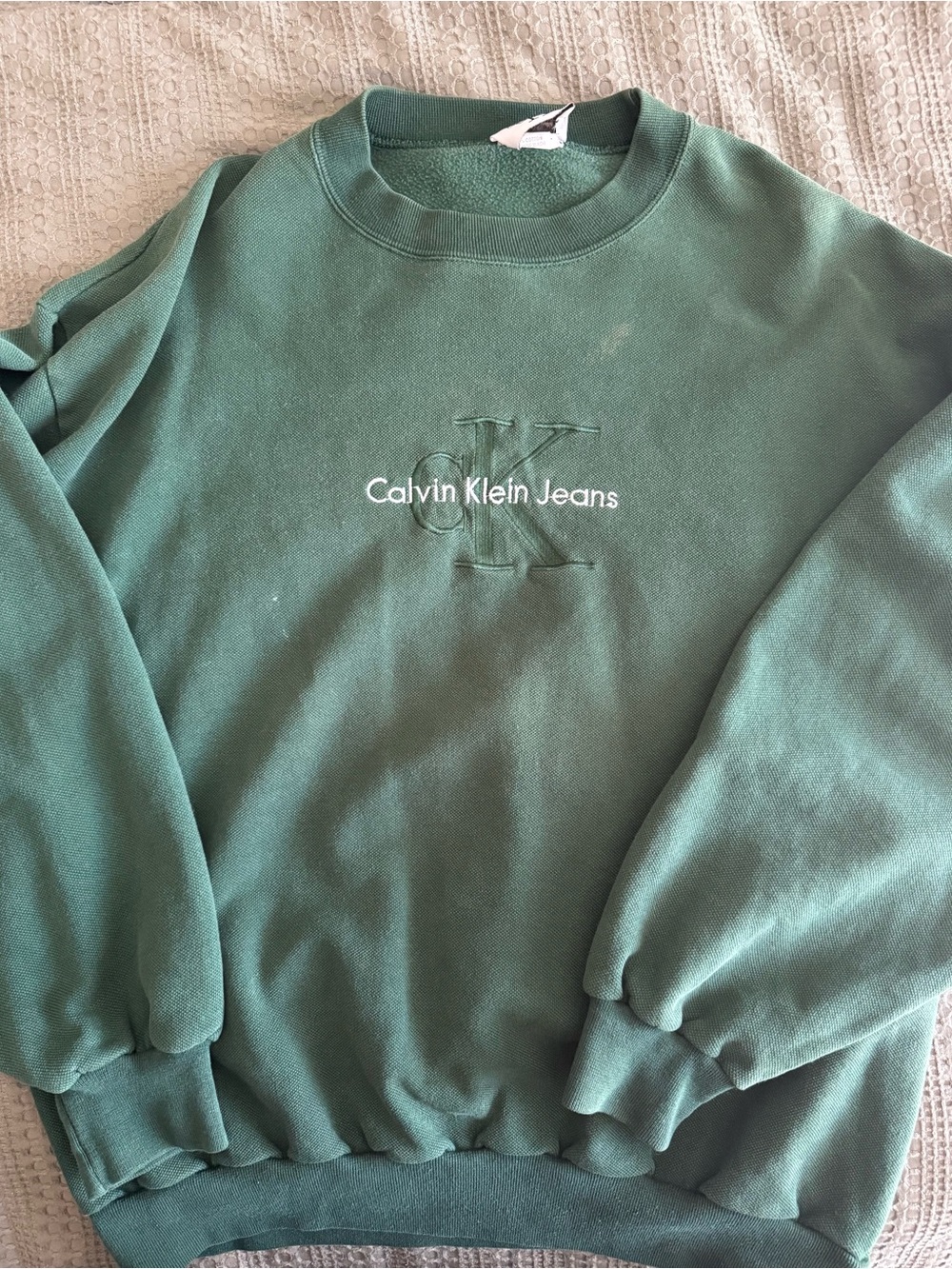 Calvin Klein Jeans Teal Green Crewneck Sweatshirt